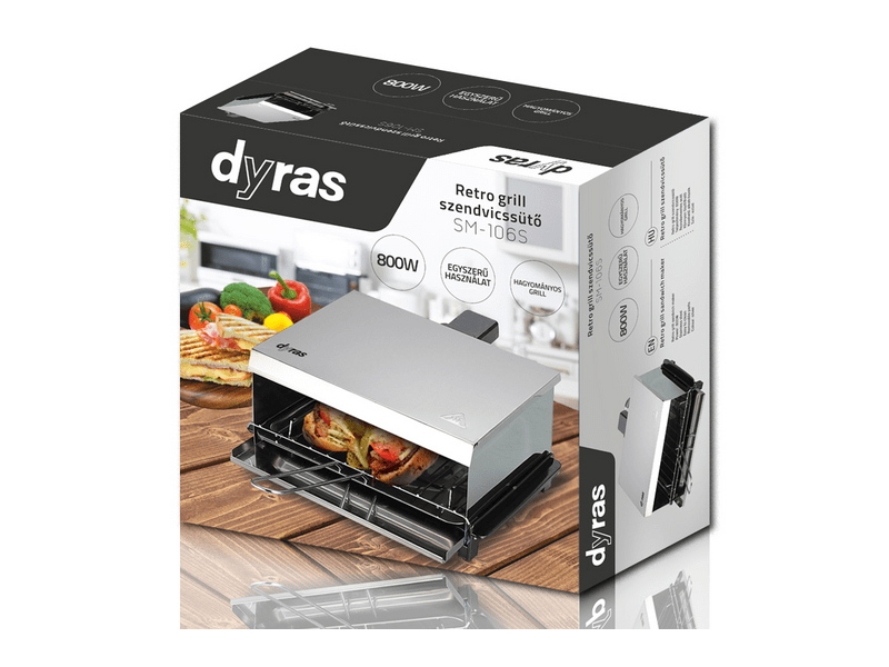 Dyras SM-106S Retro grill szendvicssütő