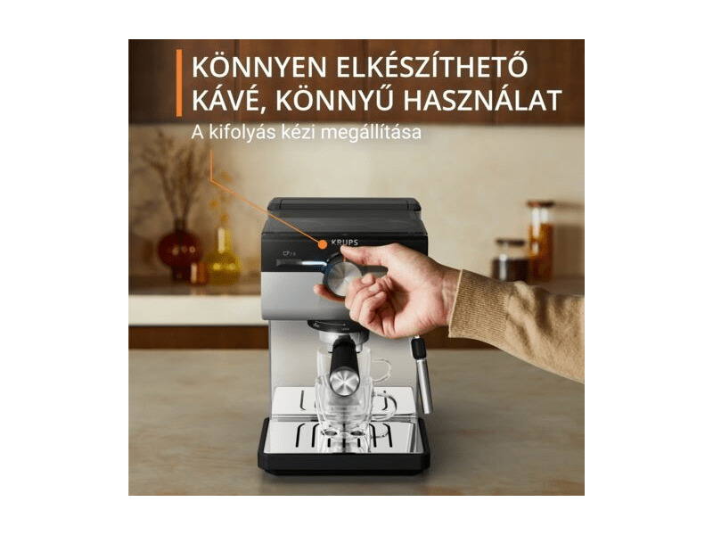 Karos eszpr.kávéfőző+gőzkar,fekete