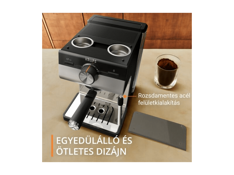 Karos eszpr.kávéfőző+gőzkar,fekete