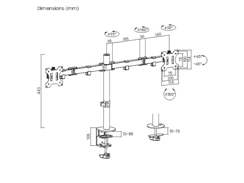 Stell SOS 1120 Dual monitor držač (45024491)