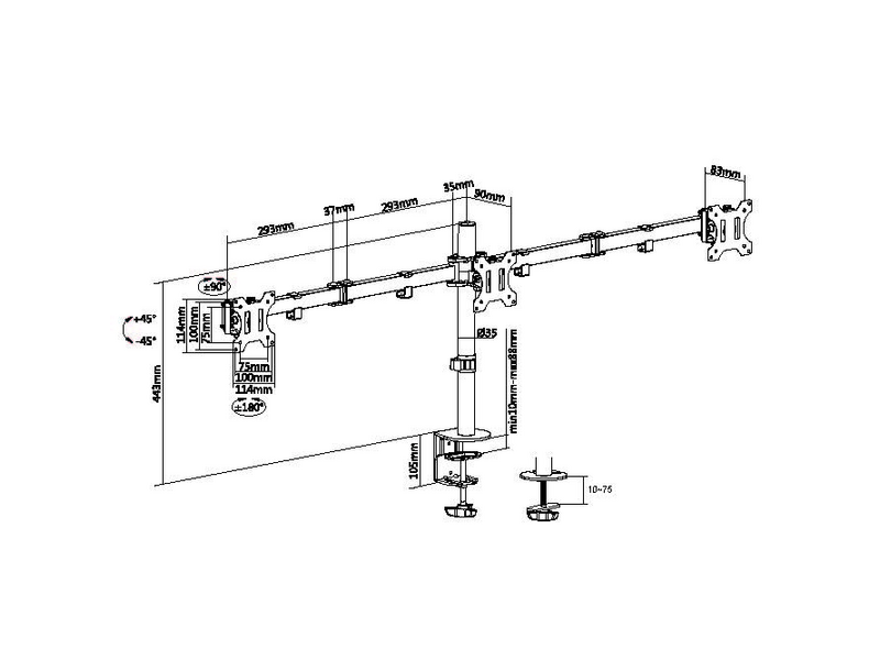 Stell SOS 1130 Nosač za trostruki monitor (45024730)