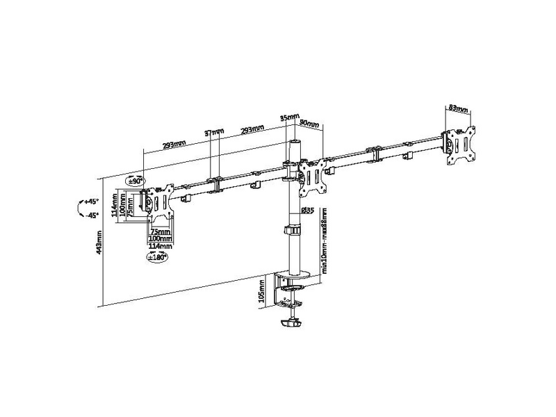 Stell SOS 1130 Nosač za trostruki monitor (45024730)