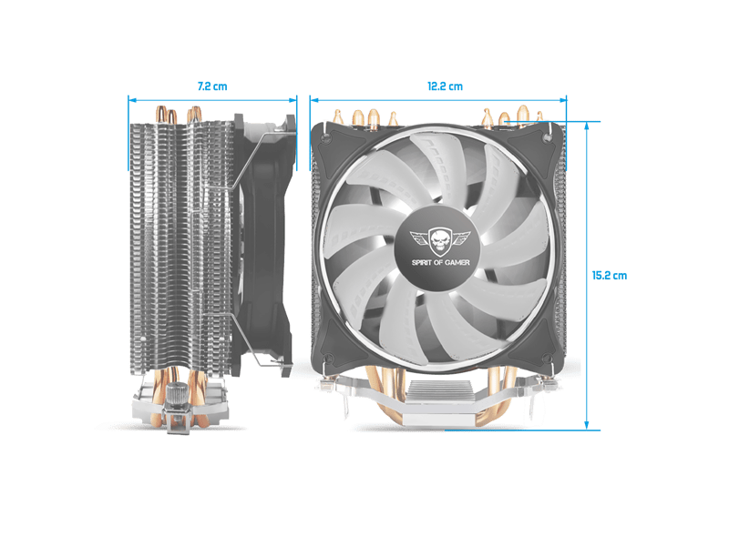Spirit of Gamer SOG-VR120RGB Processzor hűtő, 120mm