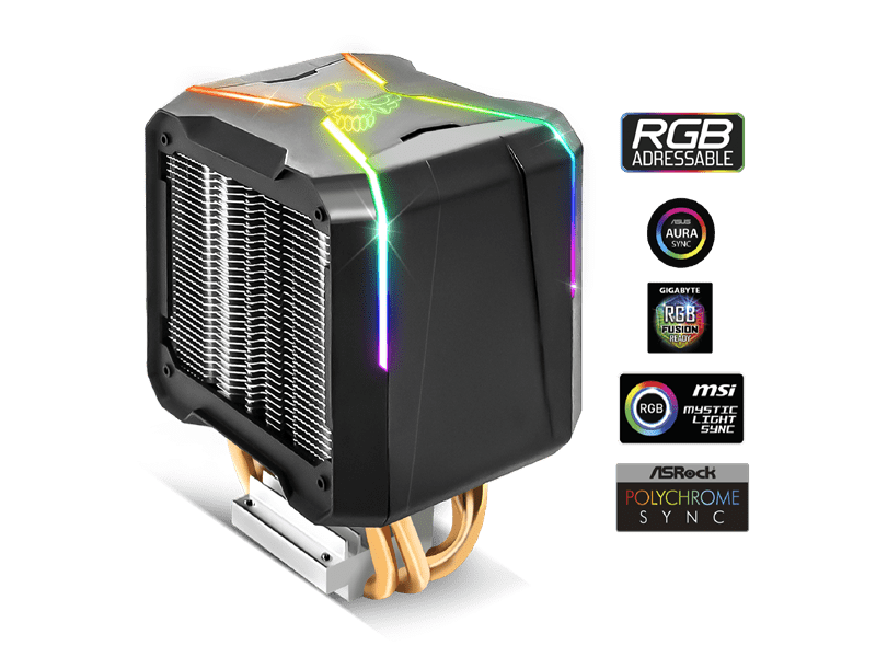 Spirit of Gamer Aircooler Pro ARGB Processzor hűtő (SOG-VR120RGBA)