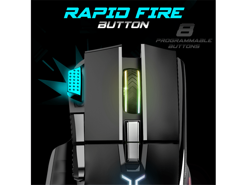 Spirit Of Gamer Pro-M5 RGB Gamer egér, fekete