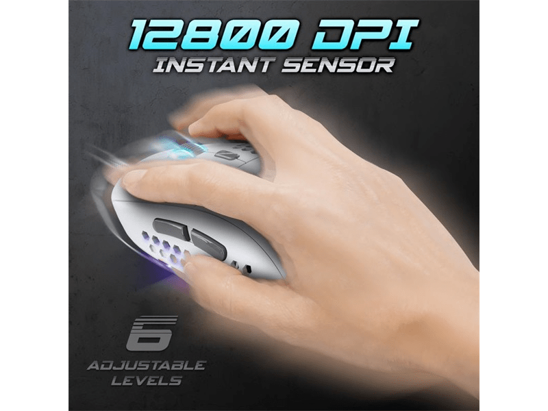 Spirit of Gamer Pro-M4 Arctic Gamer egér, fehér (S-PM4RGBWT)