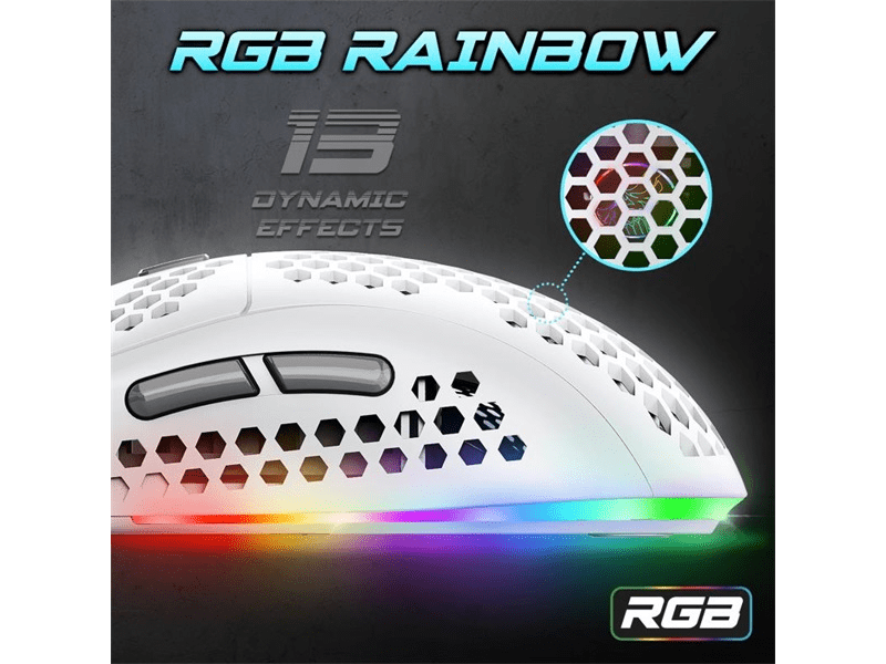 Spirit of Gamer Pro-M4 Arctic Gamer egér, fehér (S-PM4RGBWT)