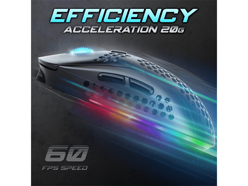 Spirit of Gamer Egér - S-PM4 RGB (Optikai, 12800DPI, 6 gomb, harisnyázott kábel, fekete)