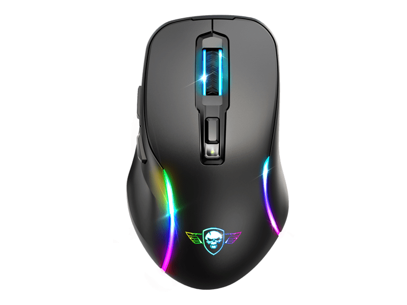Spirit of Gamer Egér Vezeték nélküli  - ELITE-M50 Black (Optikai, 8000DPI, 1000Hz, 6 programozható gomb, RGB, fekete)