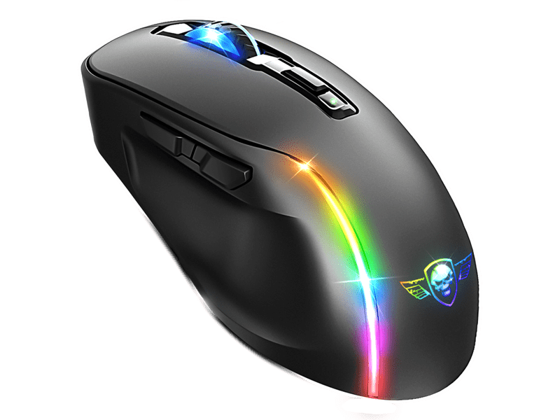 Spirit of Gamer Egér Vezeték nélküli  - ELITE-M50 Black (Optikai, 8000DPI, 1000Hz, 6 programozható gomb, RGB, fekete)