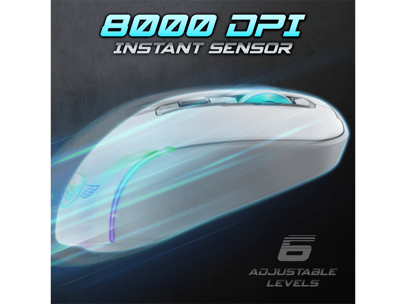 Spirit of Gamer Elite-M50 bežićni miš, bijeli (S-EM50WT)