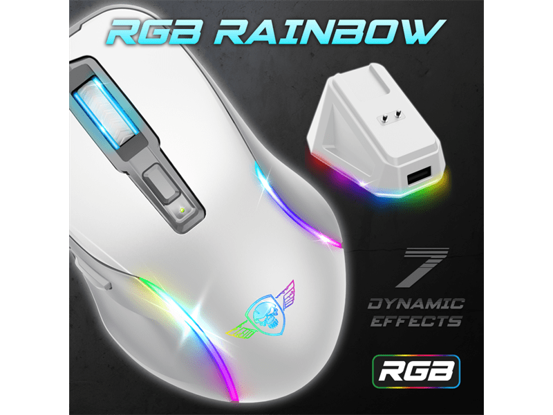 Spirit of Gamer Elite-M50 bežićni miš, bijeli (S-EM50WT)