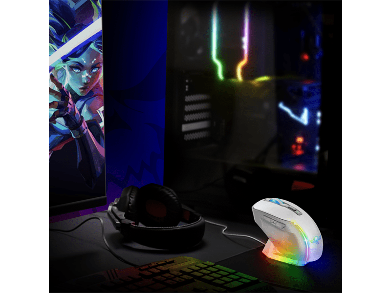 Spirit of Gamer Elite-M50 Vezeték nélküli egér, fehér (S-EM50WT)