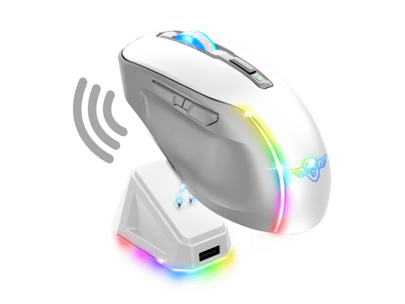 Spirit of Gamer Elite-M50 Vezeték nélküli egér, fehér (S-EM50WT)