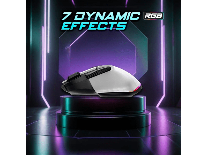 Spirit of Gamer Egér vezeték nélküli - PRO-M5 Arctic Wireless (Optikai, 8000DPI, 8 gomb, fehér)