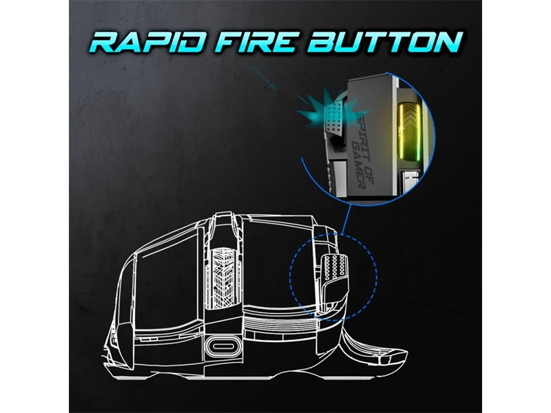 Spirit of Gamer Pro-M5 Vezeték nélküli gamer egér, fekete (S-PM5RFBK)