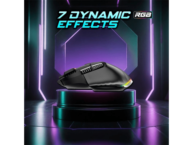 Spirit of Gamer Pro-M5 Vezeték nélküli gamer egér, fekete (S-PM5RFBK)