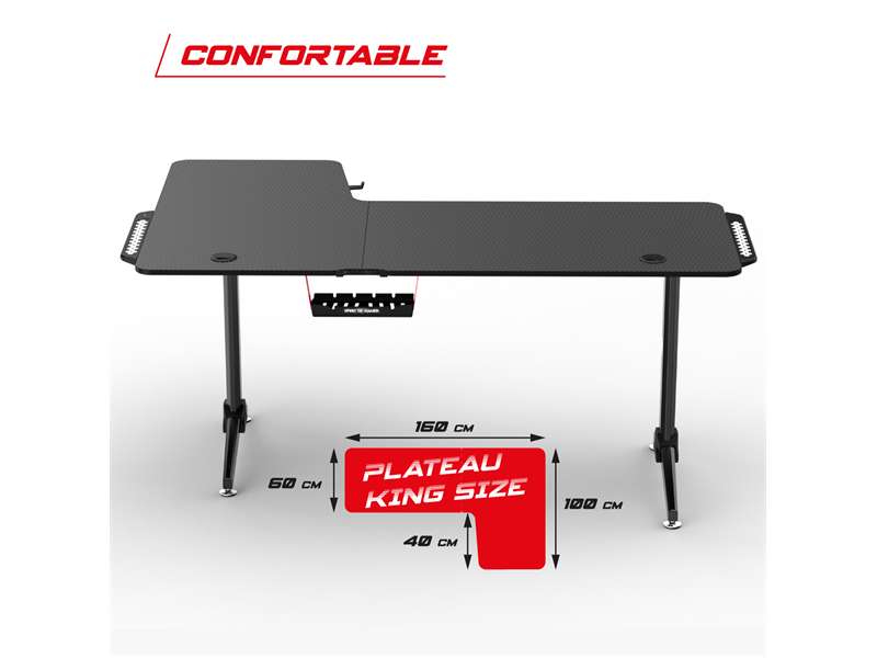 Spirit of Gamer Headquarter 600R Gamer Asztal (SOG-DESK600R)