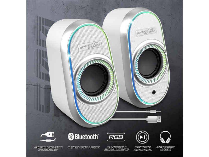 Spirit of Gamer Fanatic 500 Arctic Hangszóró 2.0, fehér (SP-5500WT)