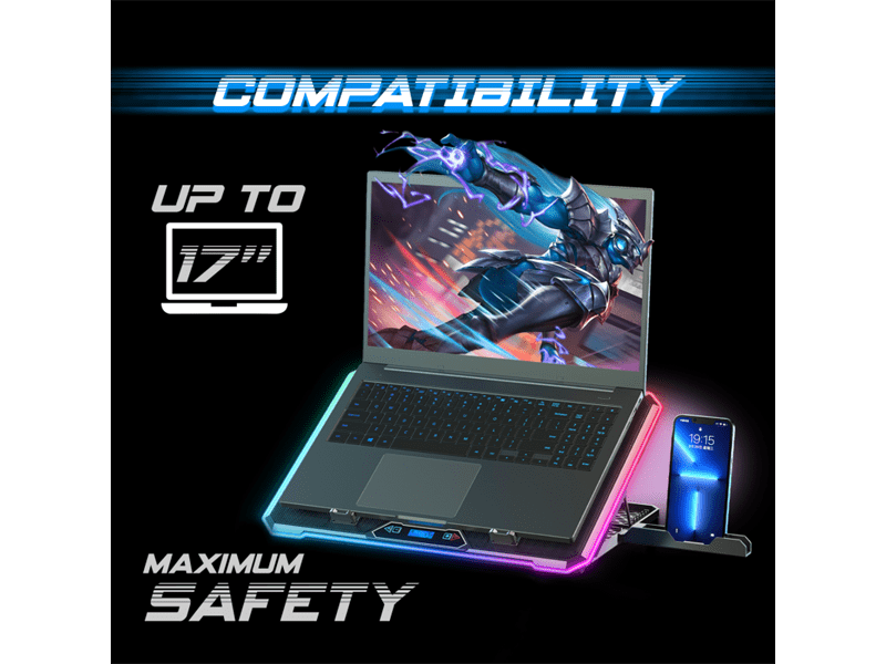 Spirit of Gamer AIRBLADE 1300 RGB Notebook Hűtőpad (SOG-VE1300RGB)