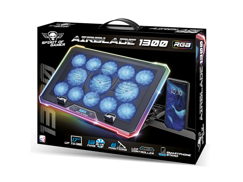 Spirit of Gamer AIRBLADE 1300 RGB Notebook Hűtőpad (SOG-VE1300RGB)