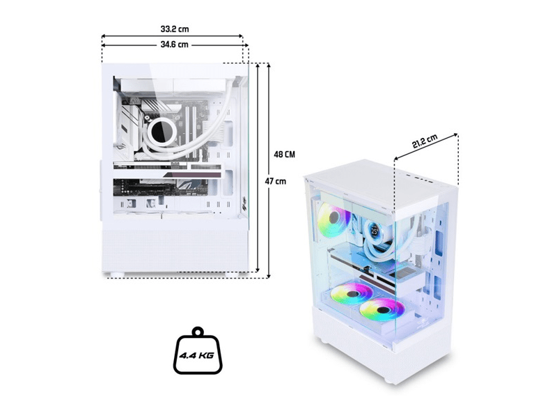 Spirit of Gamer Spectra Arctic Számítógépház, fehér (8302RAW)