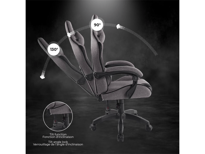 Spirit of Gamer Arena Gaming szék, szürke (SOG-GCABK)