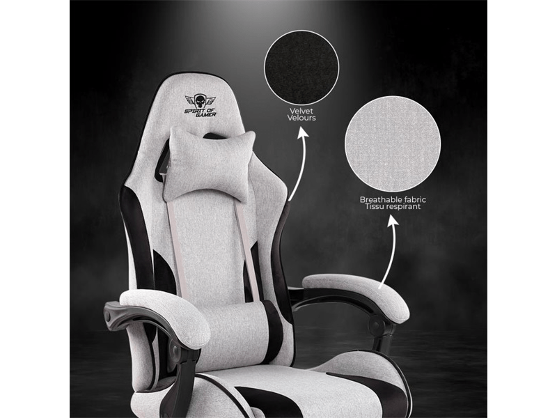 Spirit of Gamer Arena Gaming szék, világos szürke (SOG-GCAGR)