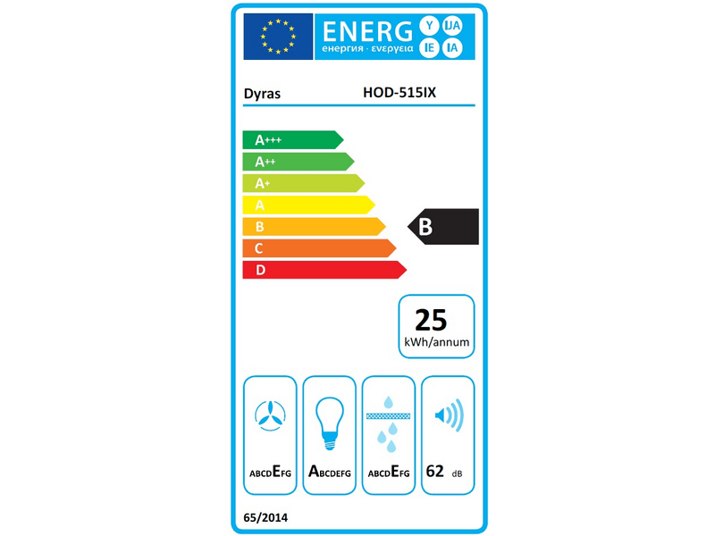 Dyras HOD-515IX Kuhinjska napa, nehrđajući čelik