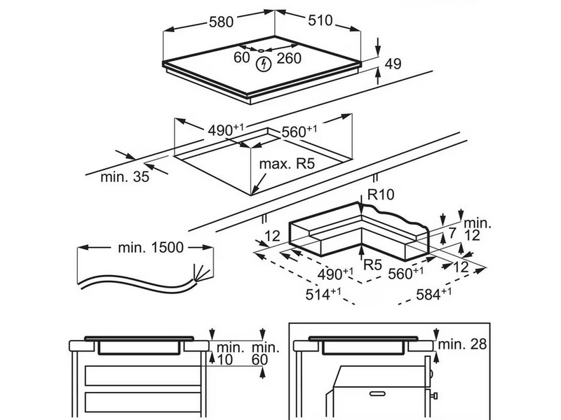 AEG TO64IA0AIT Beépíthető indukciós főzőlap