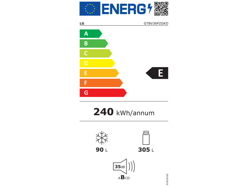 LG GTBV36PZGKD Felülfagyasztós Hűtőszekrény