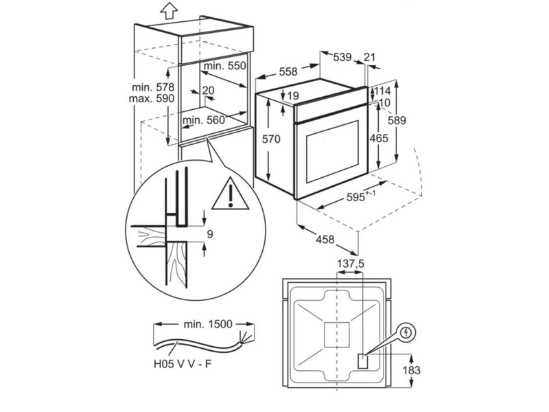 Zanussi ZOHEE2K2 Beépíthető sütő