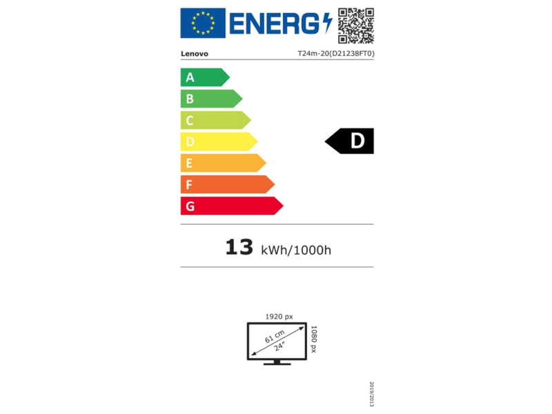 Lenovo ThinkVision T24m-20 Monitor, 23,8