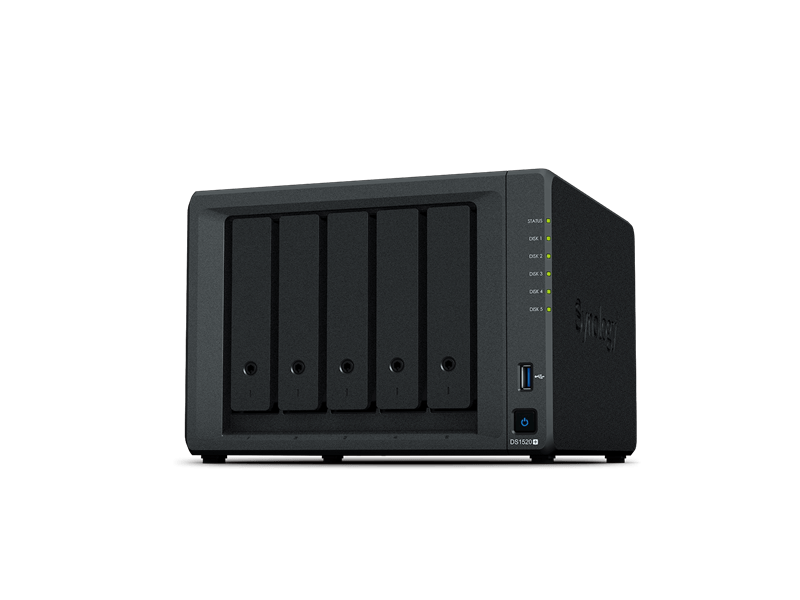 SYNOLOGY NAS 5 Fiókos DS1520+ Intel Celeron J4125 4x2,0GHz, 8GB DDR4, 4x1GbE, 2xUSB3.2