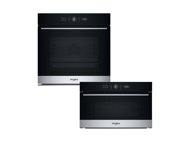 Whirlpool WOI5S8PM1SXA Beépíthető sütő + Whirlpool WMD54MX Beépíthető mikrohullámú sütő, inox