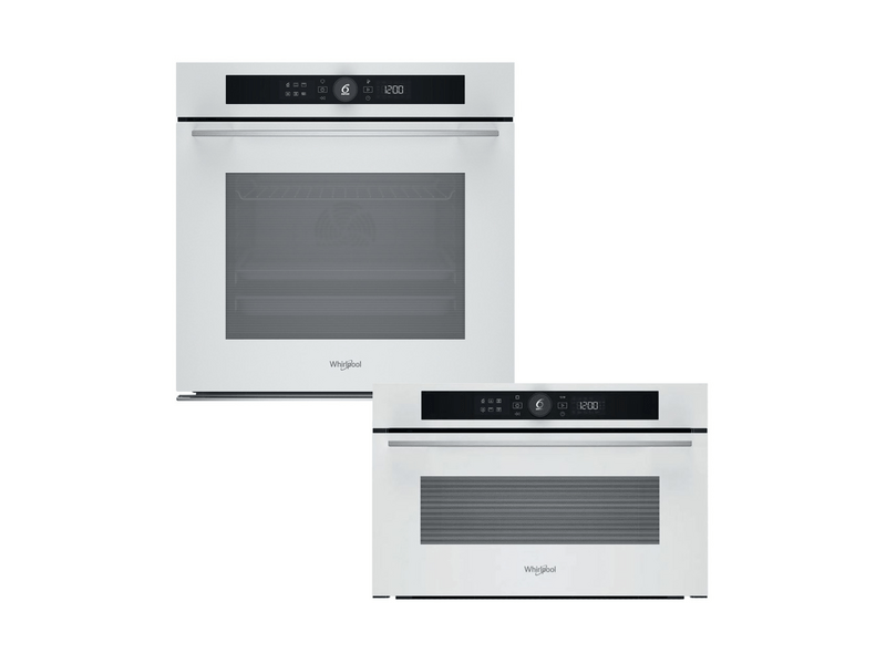 Whirlpool WOI5S8PM2SWA Beépíthető sütő + Whirlpool WMD54MW Beépíthető mikrohullámú sütő, fehér