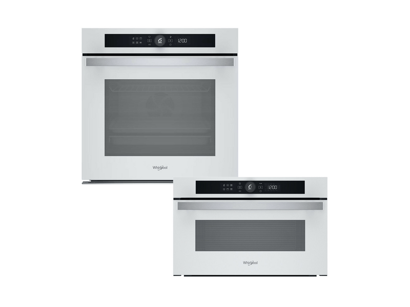Whirlpool WOI4S8CM1SWA Beépíthető sütő, fehér + Whirlpool WMD44MW Beépíthető mikrohullámú sütő