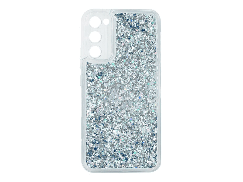Gigapack Samsung Galaxy S23+ Szilikon telefonvédő tok, csillogó/ezüst (GP-138854)