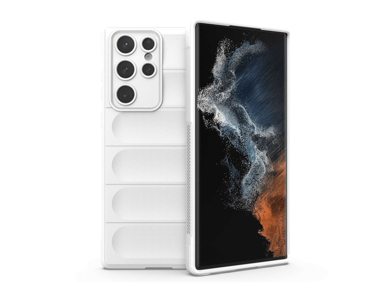 Gigapack Samsung Galaxy S22 Ultra Szilikon tok, fehér (GP-134195)