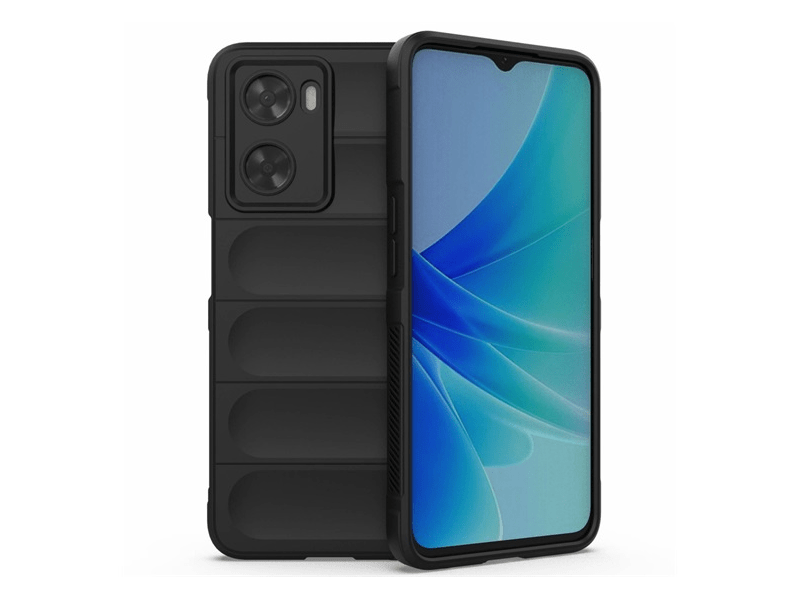 Gigapack Oppo A57s/A77 5G Szilikon tok, fekete (136775)