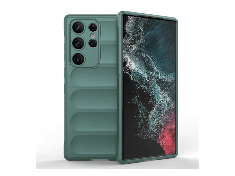 Gigapack Samsung S23 Ultra Szilikon tok, sötétzöld (GP-135272)