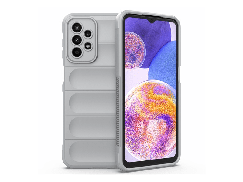 Gigapack Samsung Galaxy A23 5G Szilikon telefonvédő tok, szürke (GP-138613)