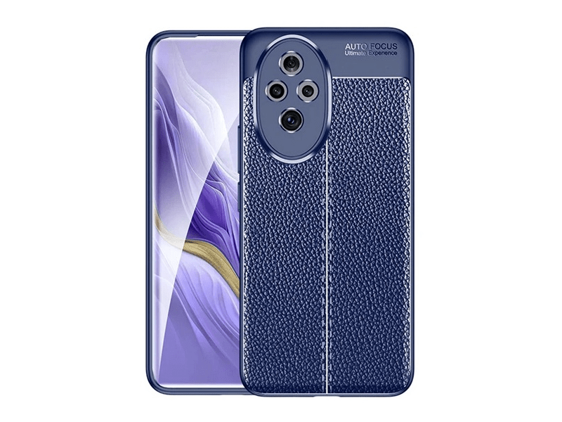 Gigapack Honor 200 Pro Bőr hatású szilikon tok, sötétkék (GP-159538)