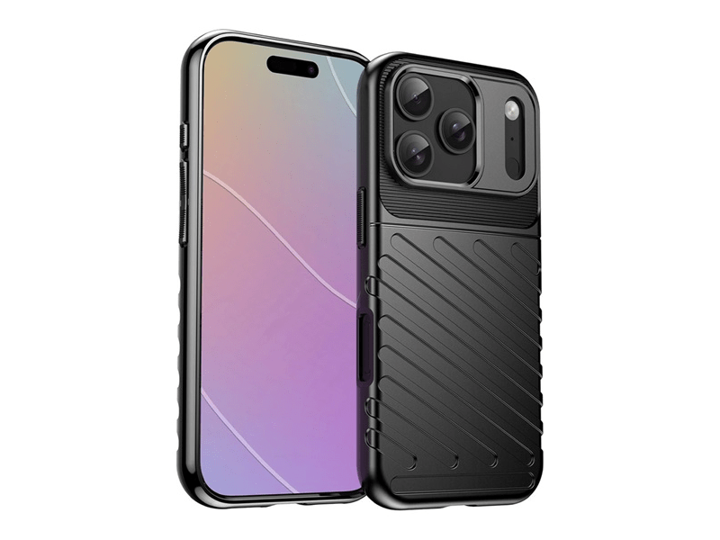 Gigapack iPhone 17 Pro Szilikon tok, fekete (GP-173623)