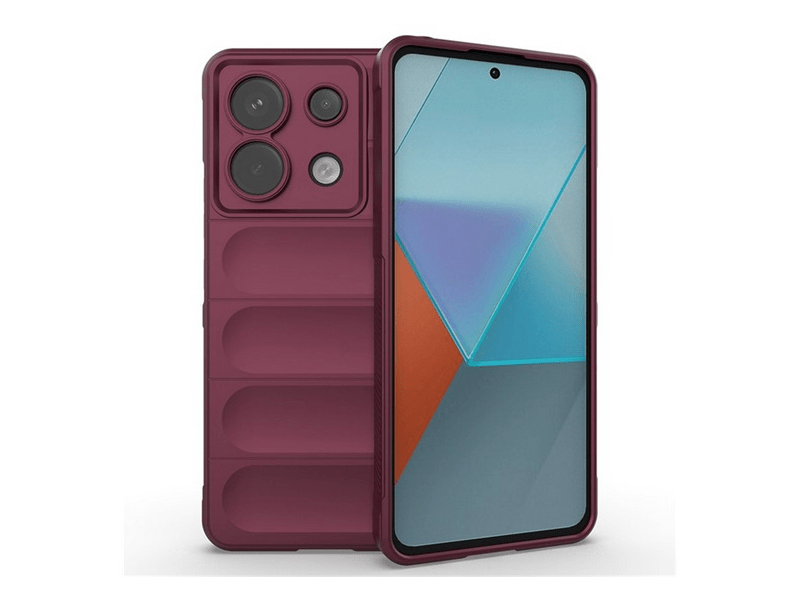 Szilikon telefonvédő (ütésállóság, kameravédő, 3D) BORDÓ
