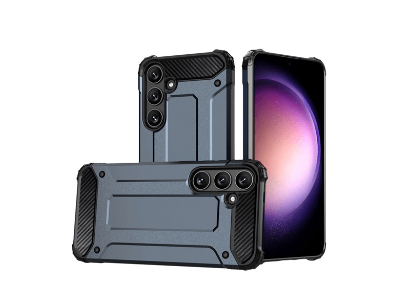 Gigapack Samsung Galaxy A15 Defender fémhatású tok, kék (154900)