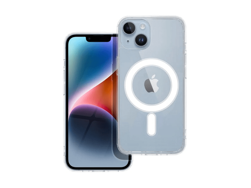 Gigapack Apple iPhone 14 MagSafe Szilikon tok, átlátszó (153908)