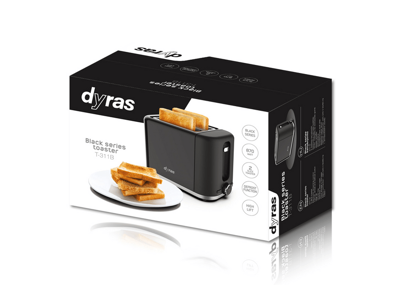 Kenyérpirító 870W, fekete