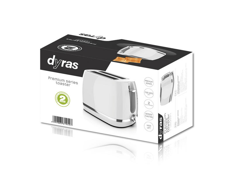 Dyras T-389WH Kenyérpirító, fehér