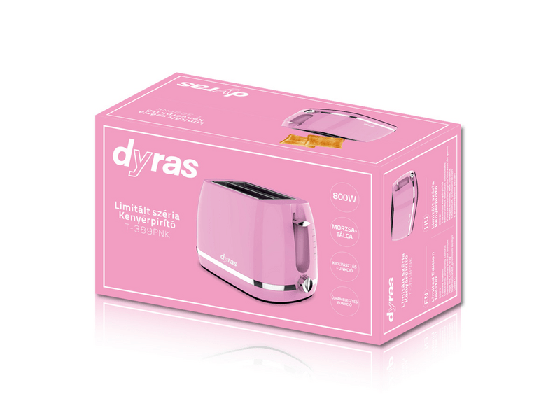 Dyras T-389PNK Kenyérpirító, pink